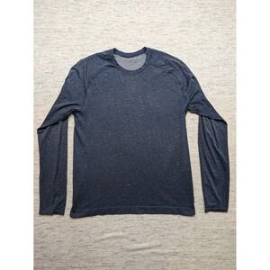 Lululemon Shirt Mens Medium Heathered Blue Live in Practice Performance Pullover